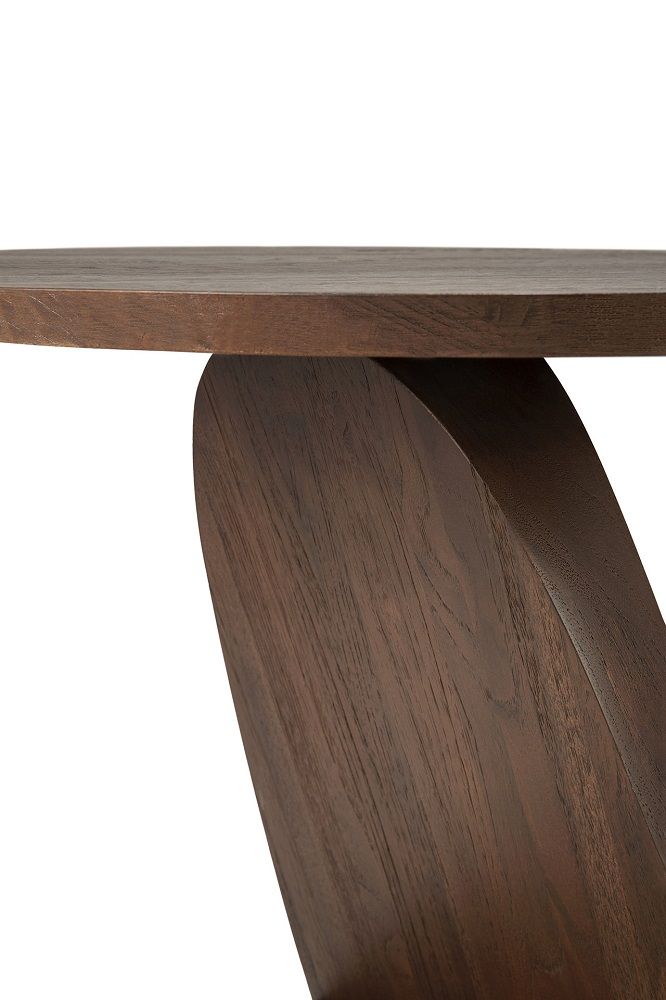 Oblic Beistelltisch rund Teak Ethnicraft