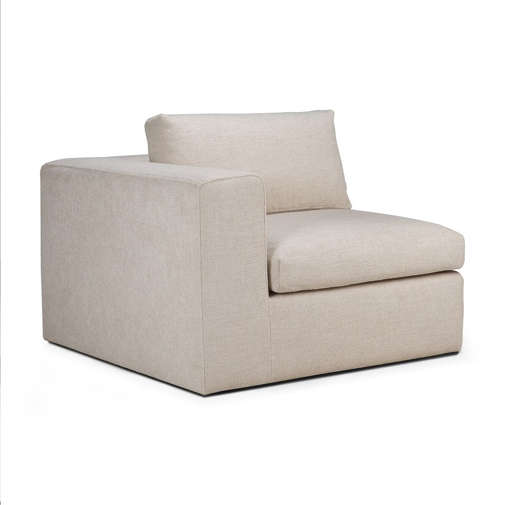 Mellow Sofa linke/rechte Armlehne Ivory Stoff Ethnicraft