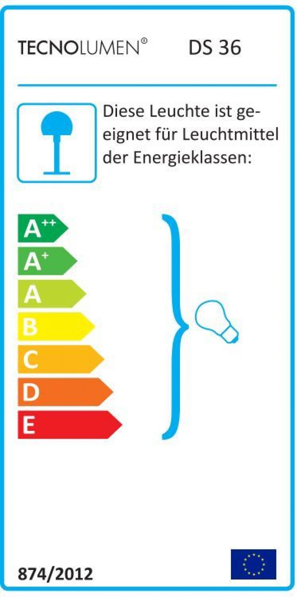 DS 36 / DS36 De Stijl Nachttischleuchte Tecnolumen