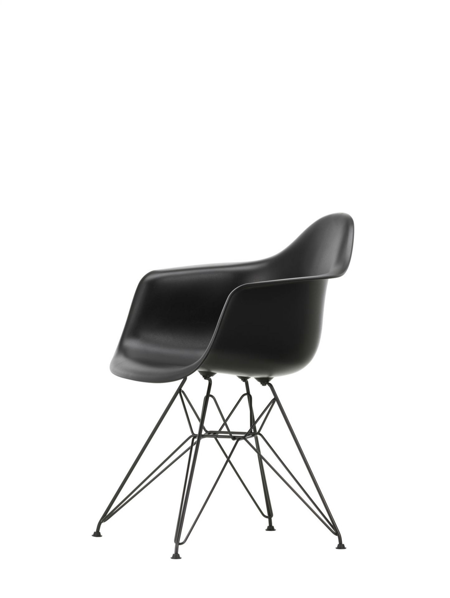 Eames Plastic Arm Chair DAR Stuhl Vitra Schwarz - Granitgrau