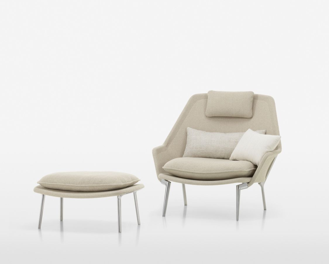 Slow Chair Ottoman Stoff Vitra 