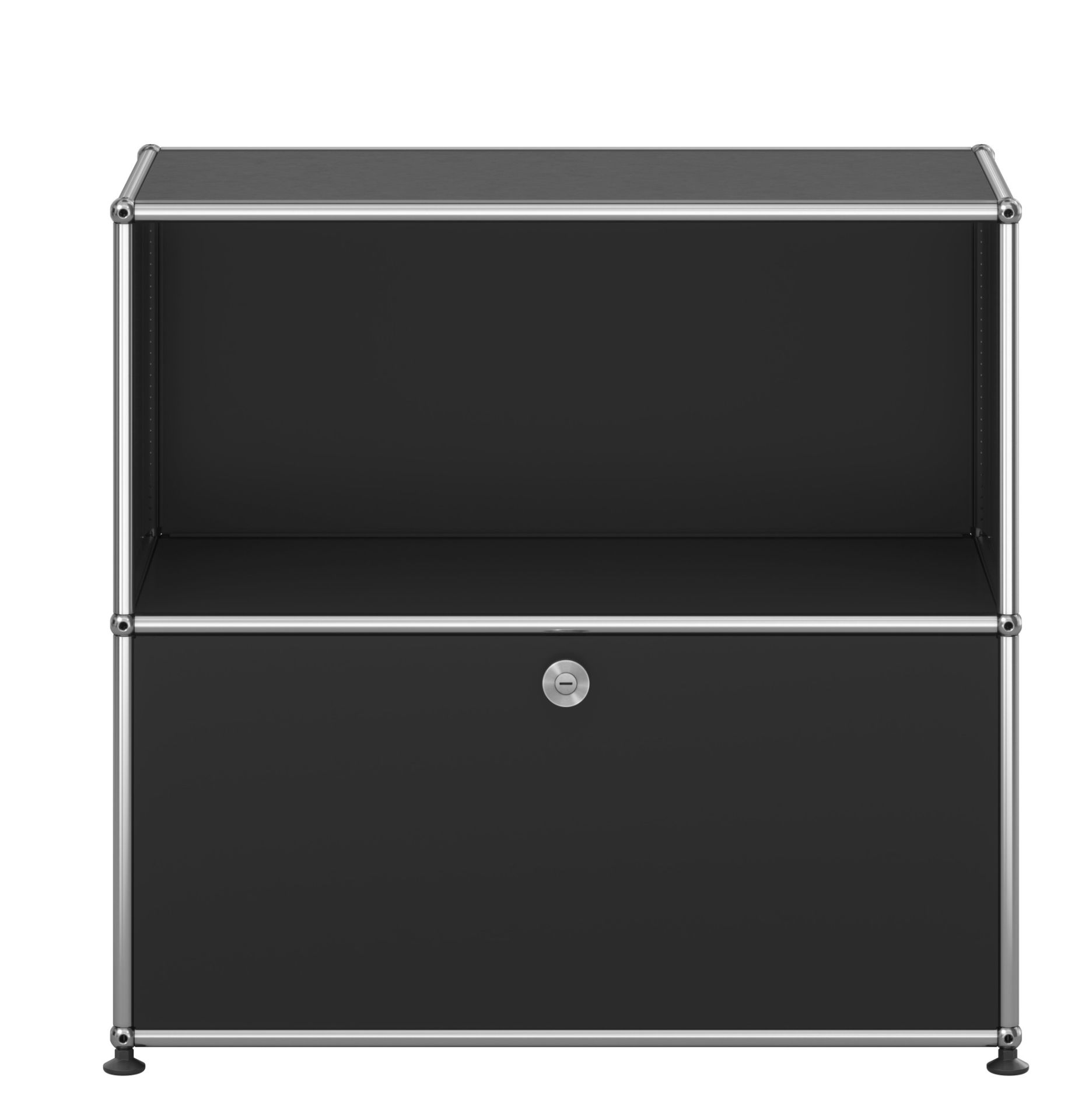 USM Haller Sideboard 1 Klappe / 1 Offen Graphitschwarz - QUICK SHIP