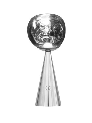 Melt Portable LED Tischleuchte Silber Tom Dixon