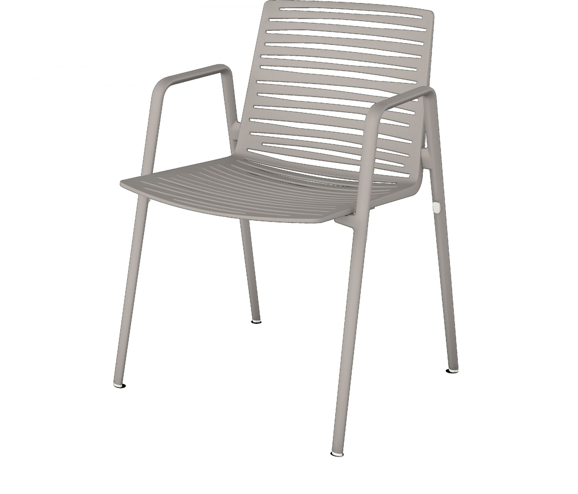 Zebra Stuhl Fast mit Armlehnen, grau, modernes Design für Garten, Terrasse und Balkon.
