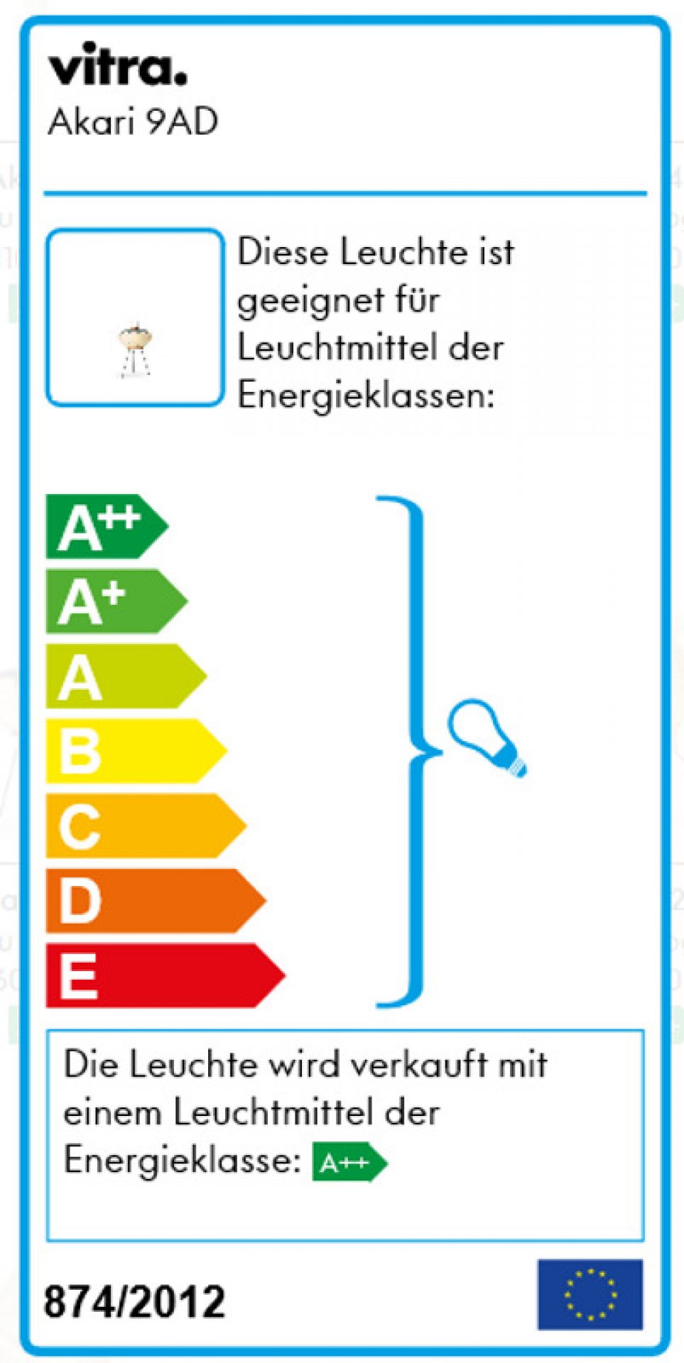 Akari Tischleuchte 9AD Vitra