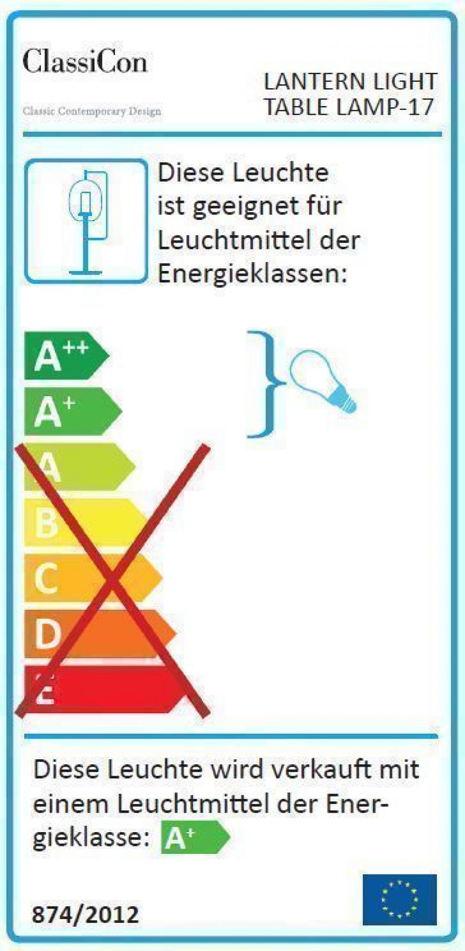 Lantern Light Tischleuchte Messing ClassiCon