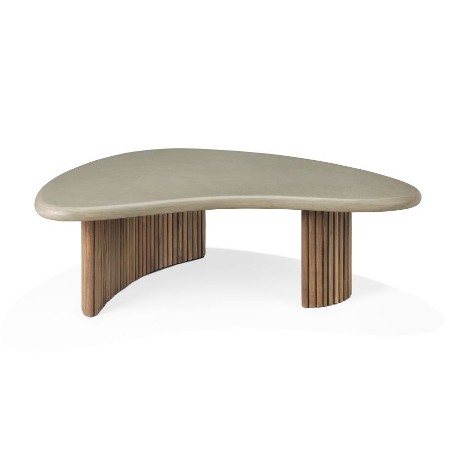 Boomerang Outdoor Couchtisch Beton/Teak Ethnicraft