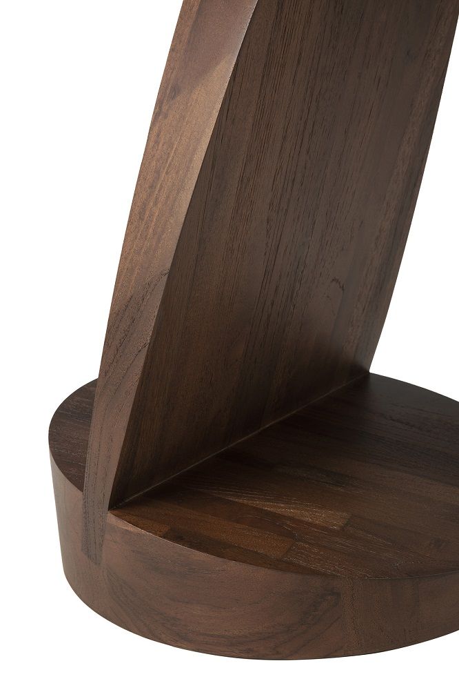 Oblic Beistelltisch rund Teak Ethnicraft