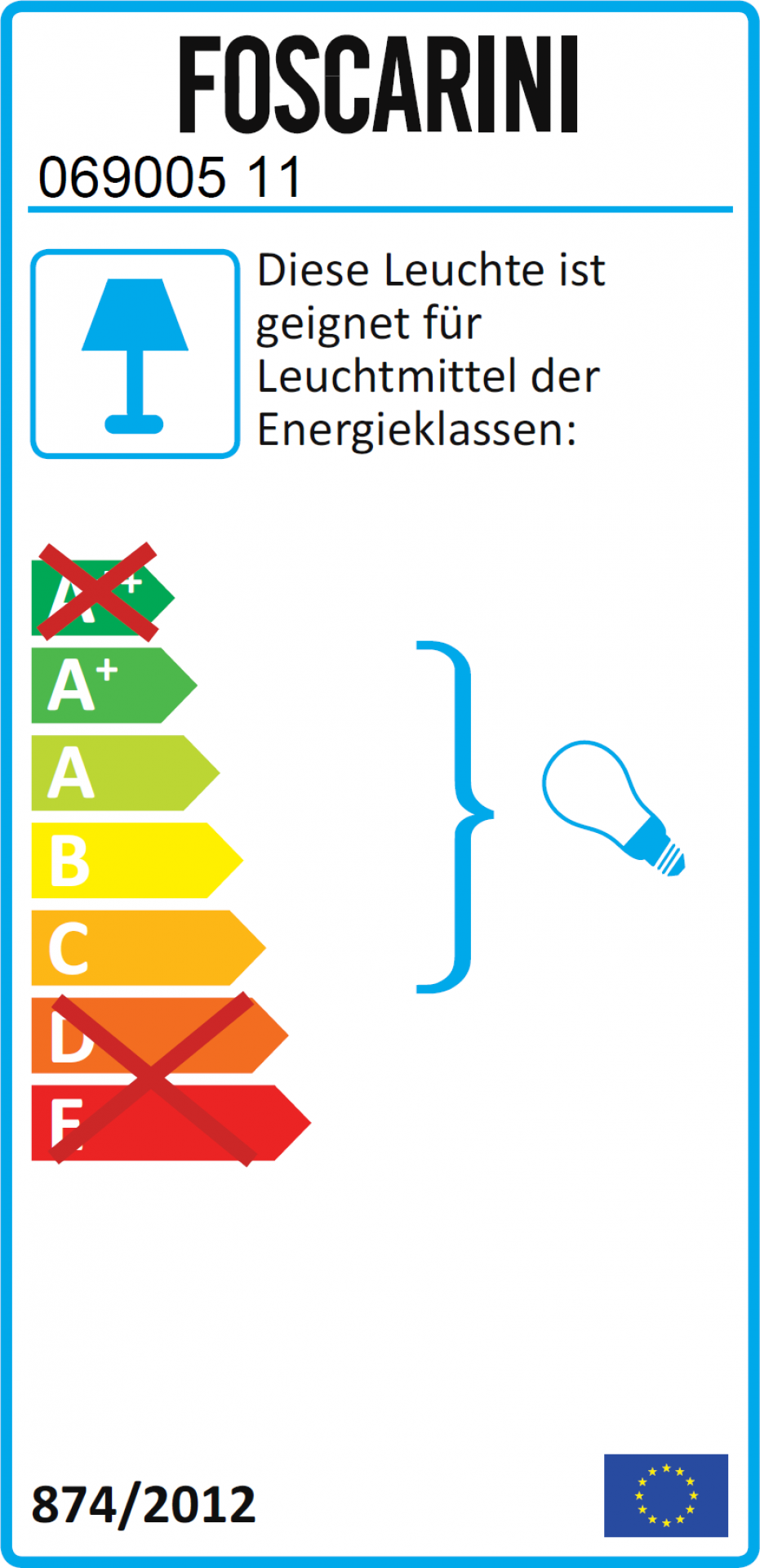 Double Parete Wandleuchte Weiß Foscarini EINZELSTÜCK