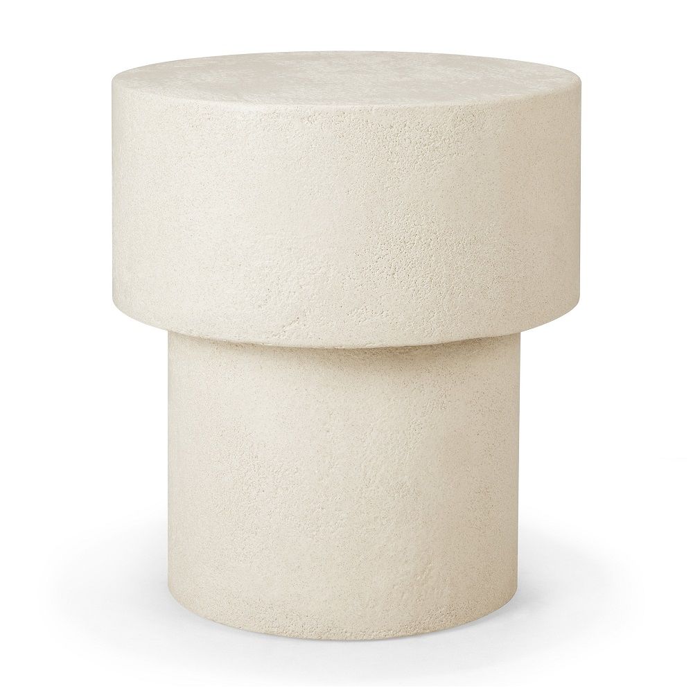 Elements Couchtisch Microcement Off White Pilzform Ethnicraft
