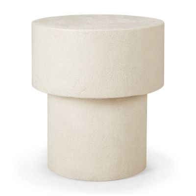 Elements Couchtisch Microcement Off White Pilzform Ethnicraft