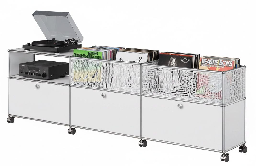 Sideboard mit Vinyl-Aufbewahrung USM Haller