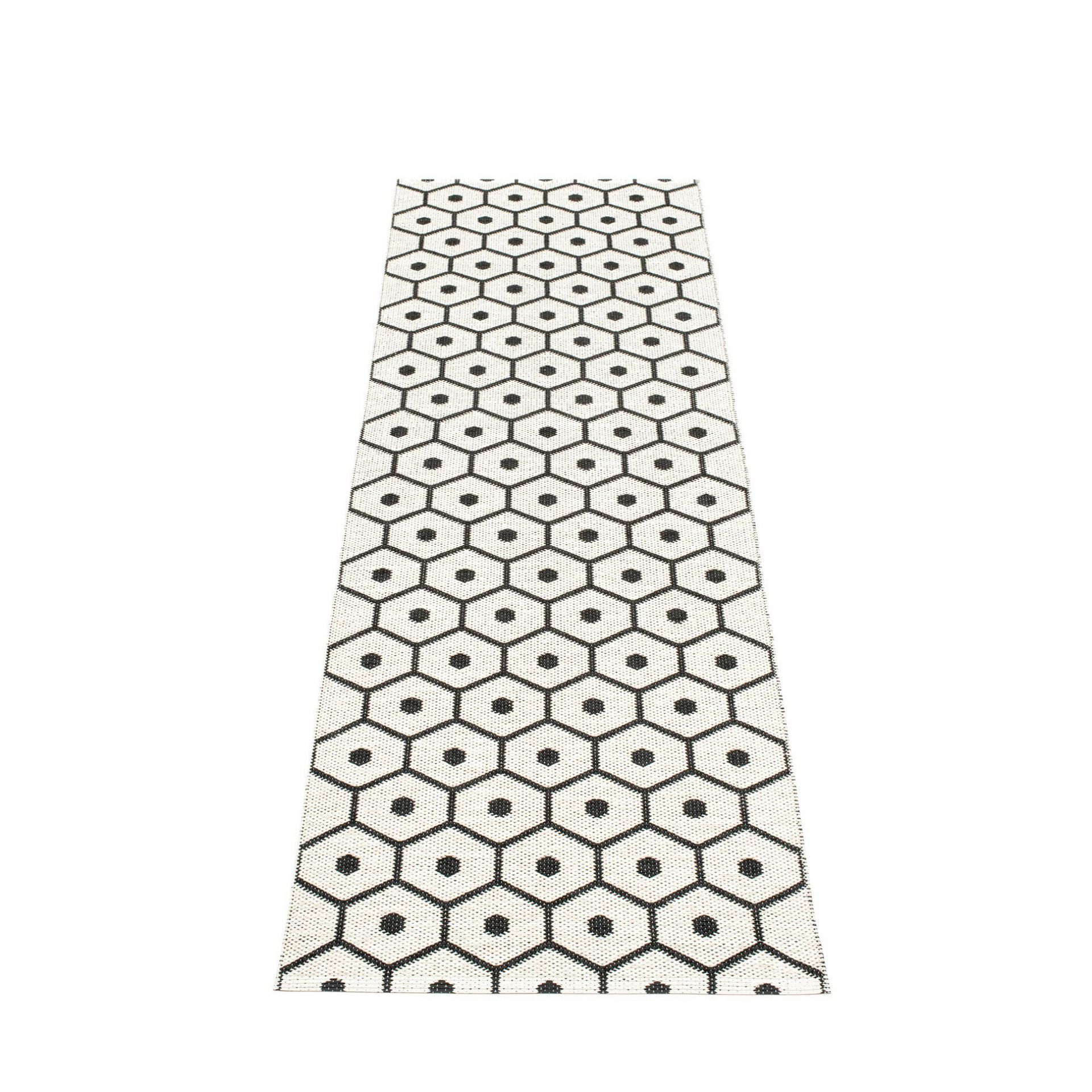 Honey Kunststoffteppich 70x225 cm Pappelina Schwarz-Vanille