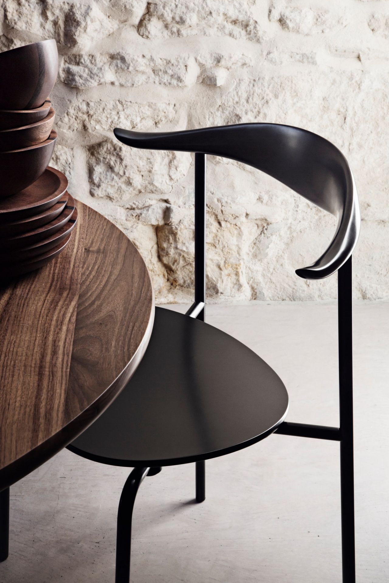 CH88T Stuhl Gestell Stahl schwarz Carl Hansen & Søn