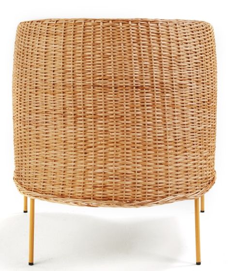 Caribe Natural Lounge Chair Loungesessel Outdoor ames Rohes Naturmaterial / Gelb