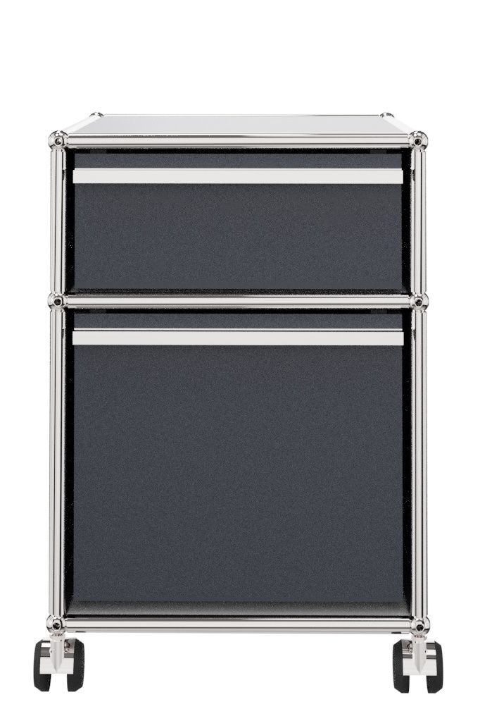 USM Haller Rollcontainer mit Hängeregistratur -anthrazitgrau