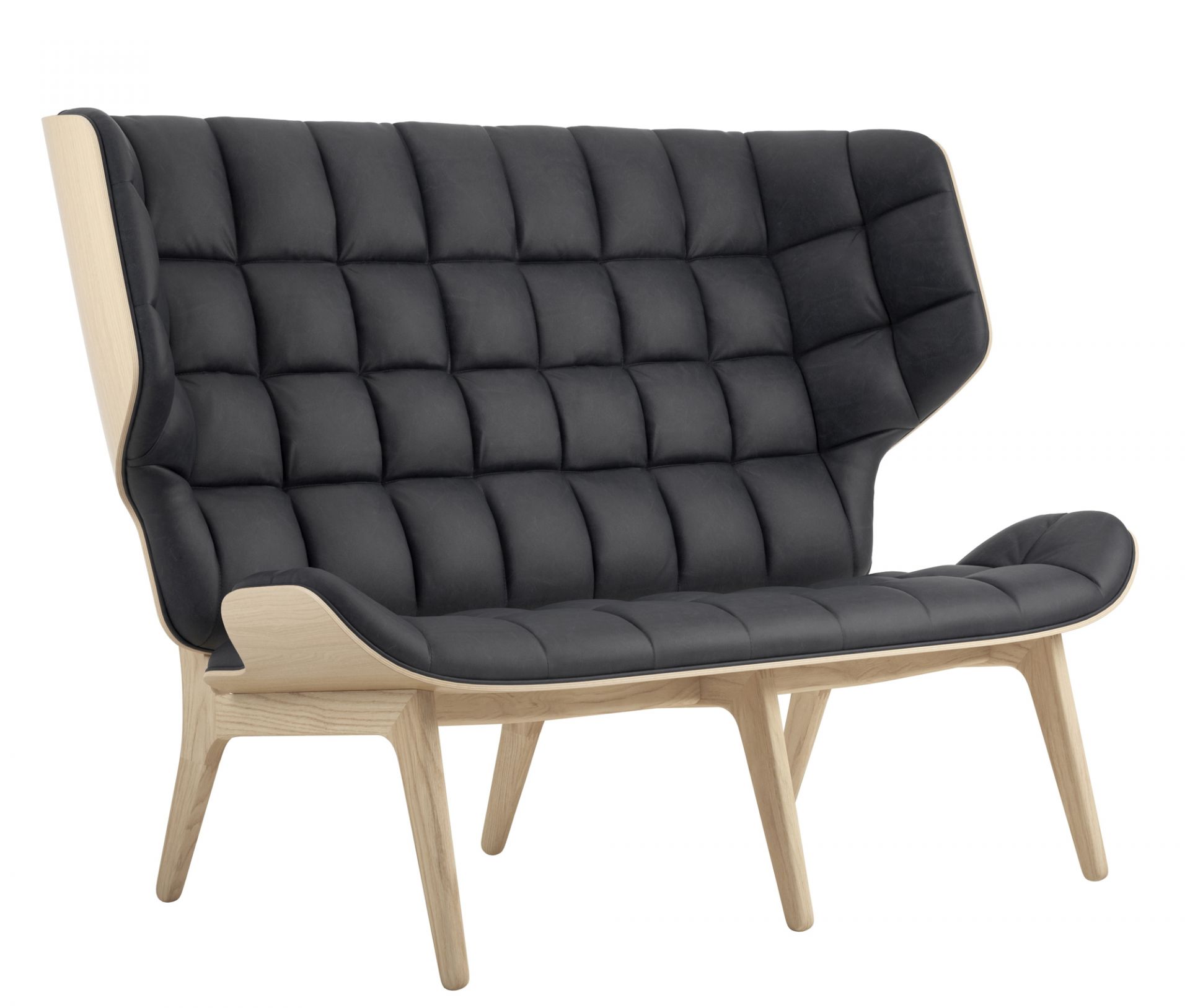 Mammoth Sofa Lederbezug NORR11 Eiche natur Dunes Leder Anthrazit