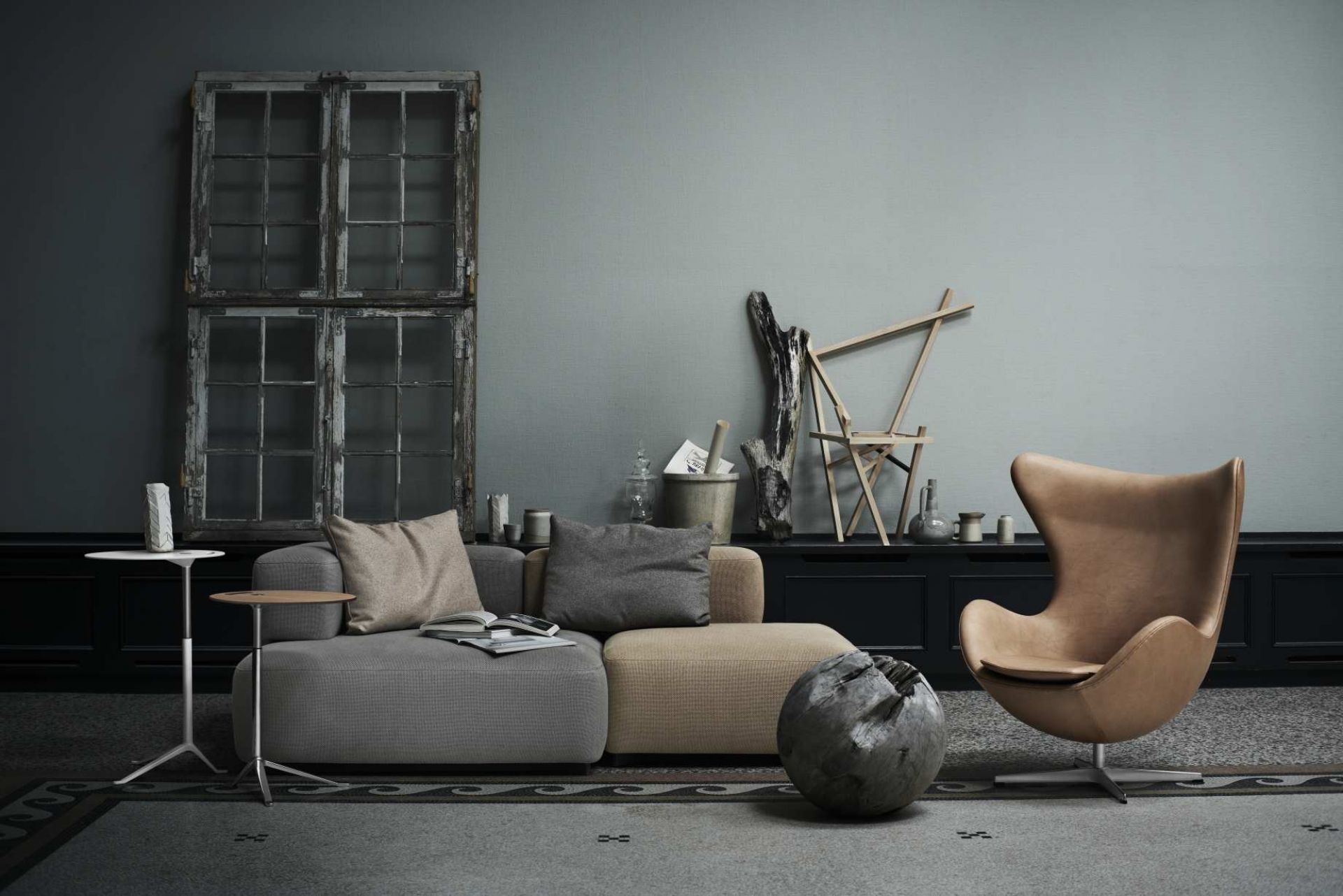 Alphabet 2-Sitzer Sofa Armlehne Links Fritz Hansen