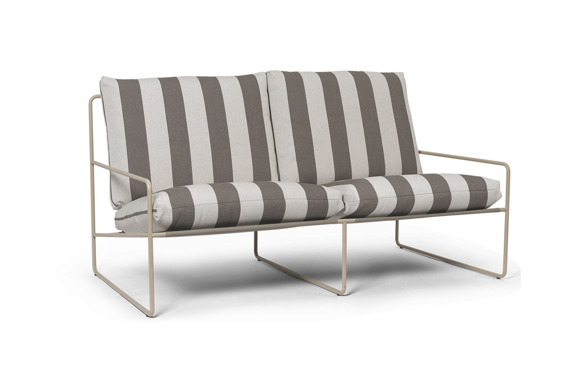 Desert 2-Sitzer Outdoor Sofa Stripe Gestell Cashmere Ferm Living