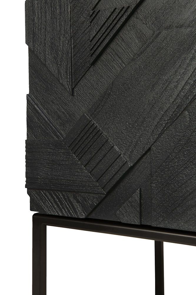 Graphic Schrank 2 Türen Teak schwarz Ethnicraft