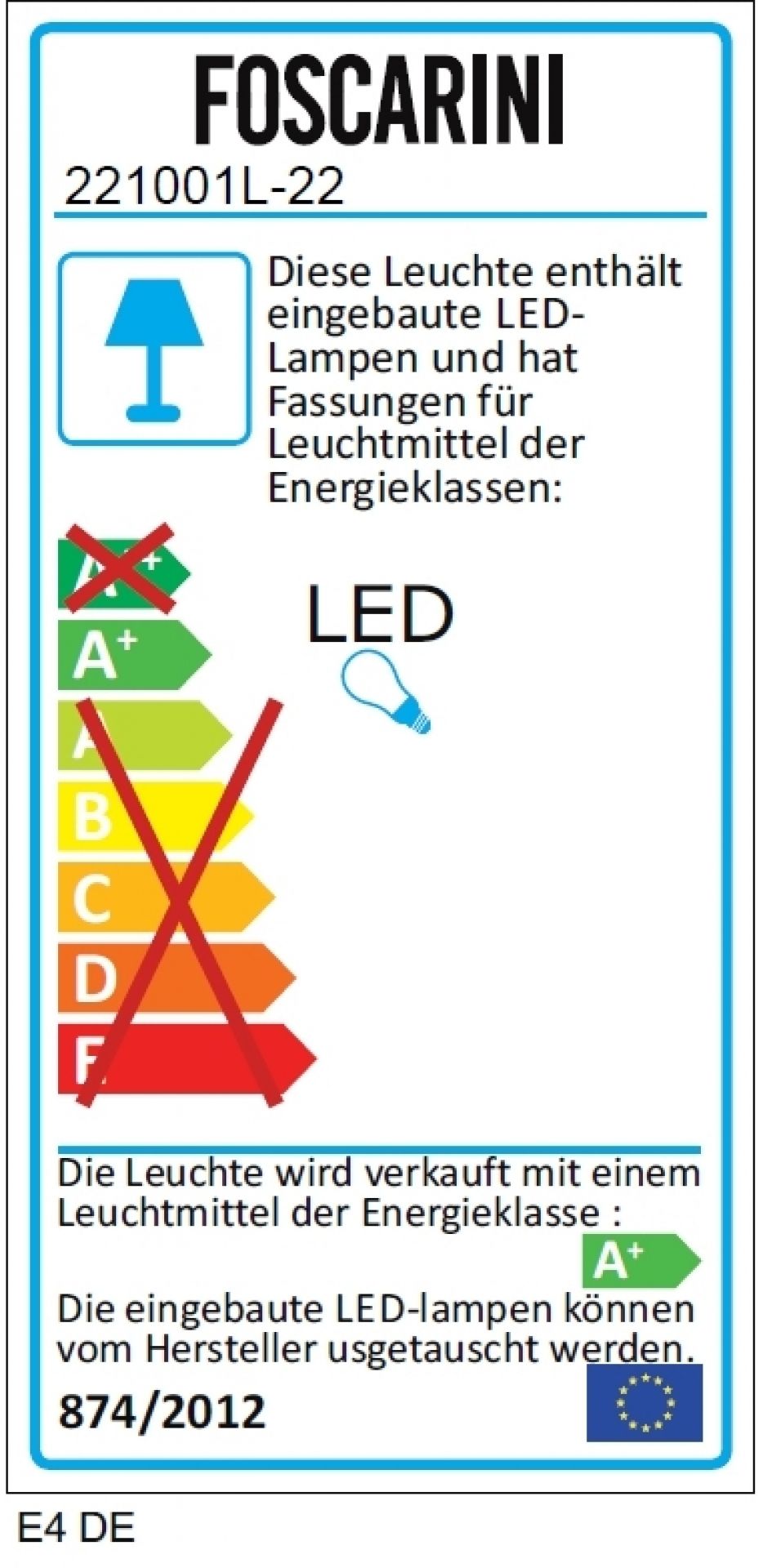 Birdie Grande LED Tischleuchte Foscarini Aqua grün