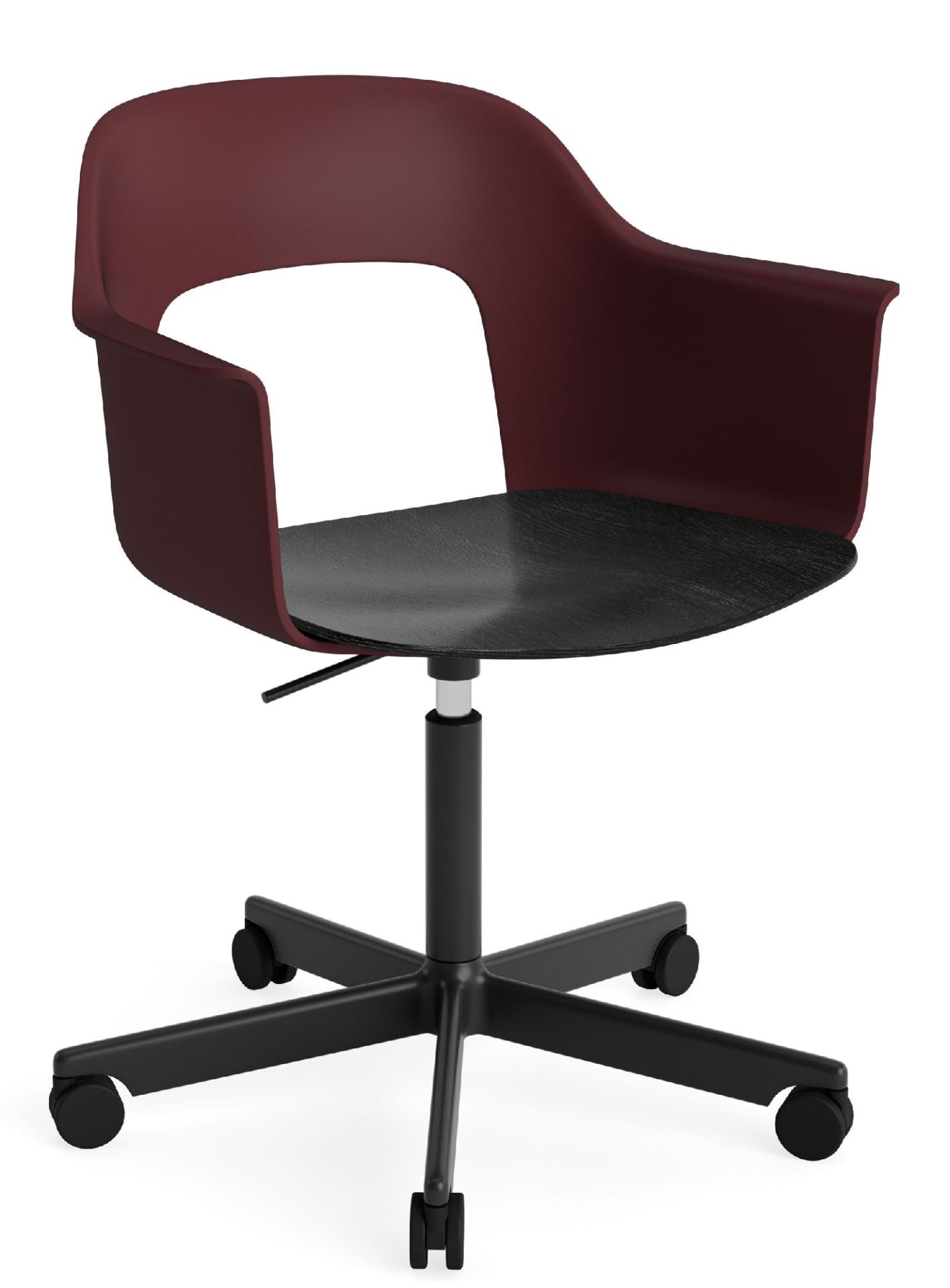 Layout Armchair 242 Armlehnstuhl 4-Sternfuß Gasfeder mit Drehfunktion Hay