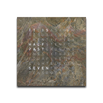 Frontcover für Earth 45 Wanduhr / Zeitobjekt Englisch QLOCKTWO