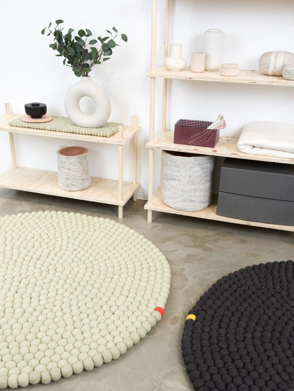Big One Rund Filzteppich Ø 160 cm myfelt Anthrazit