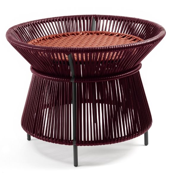 Caribe Chic Basket Table Tisch Outdoor ames Schwarzrot / Kupfer / Schwarz