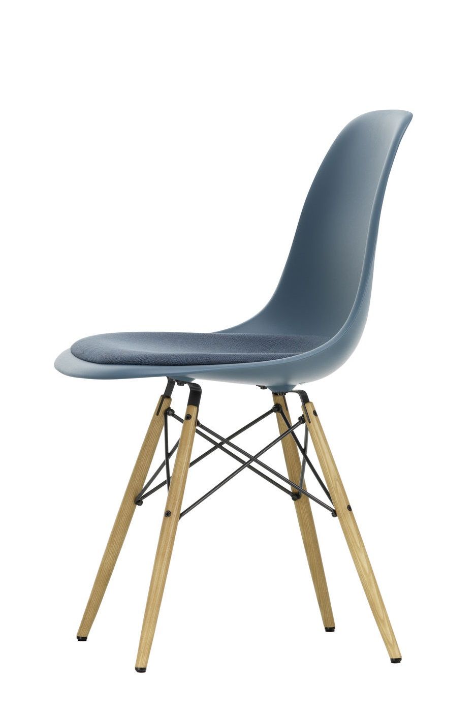 Eames Plastic Side Chair DSW Stuhl mit Sitzpolster Vitra