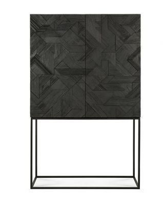 Graphic Schrank 2 Türen Teak schwarz Ethnicraft