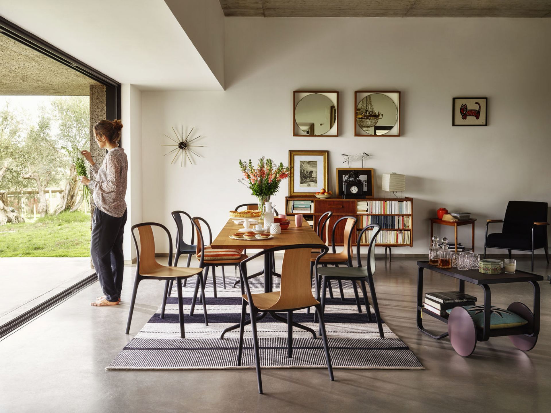 Belleville Armchair Wood Stuhl Vitra