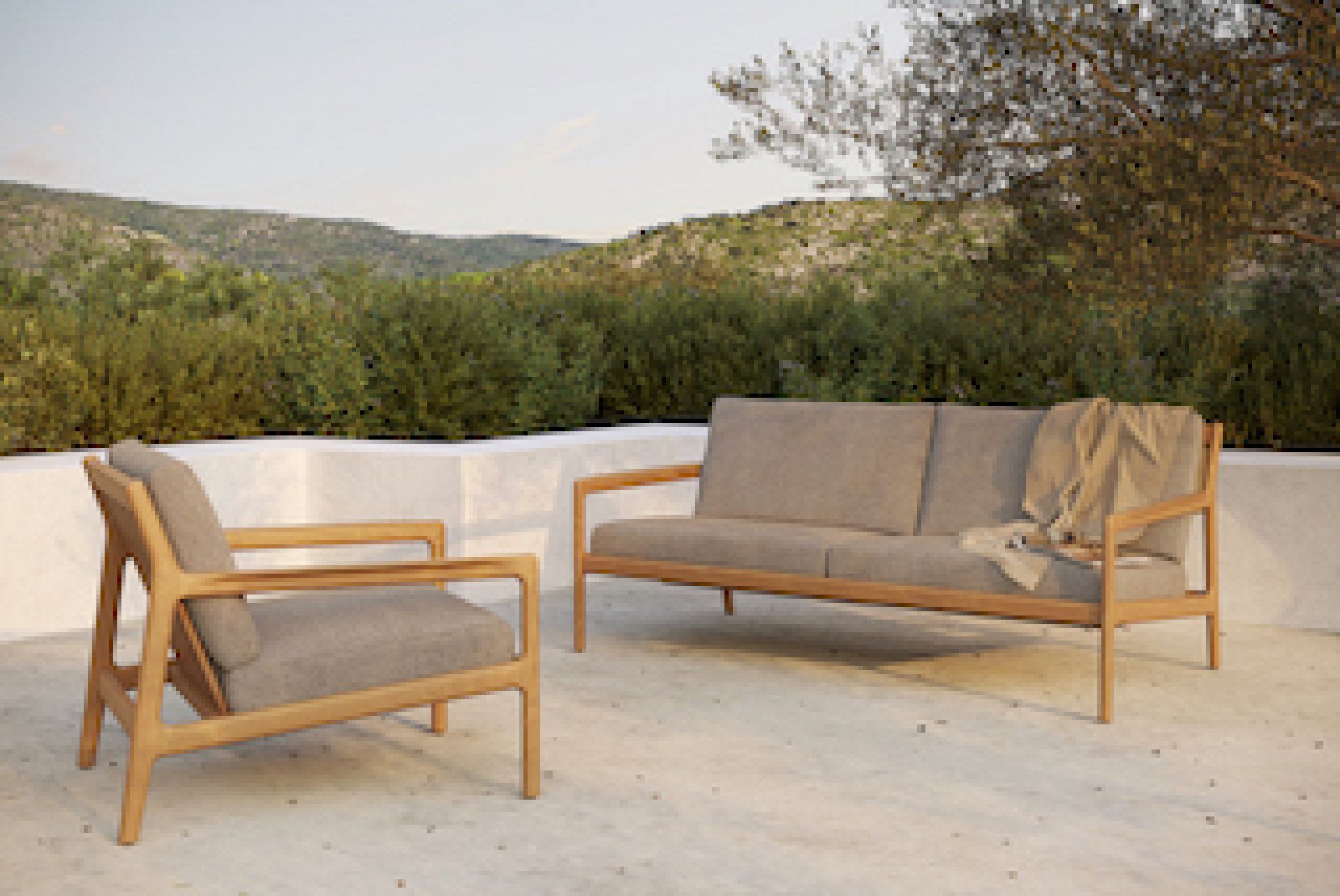 Jack Outdoor 2-/ 3 Sitzer Sofa Teak Ethnicraft