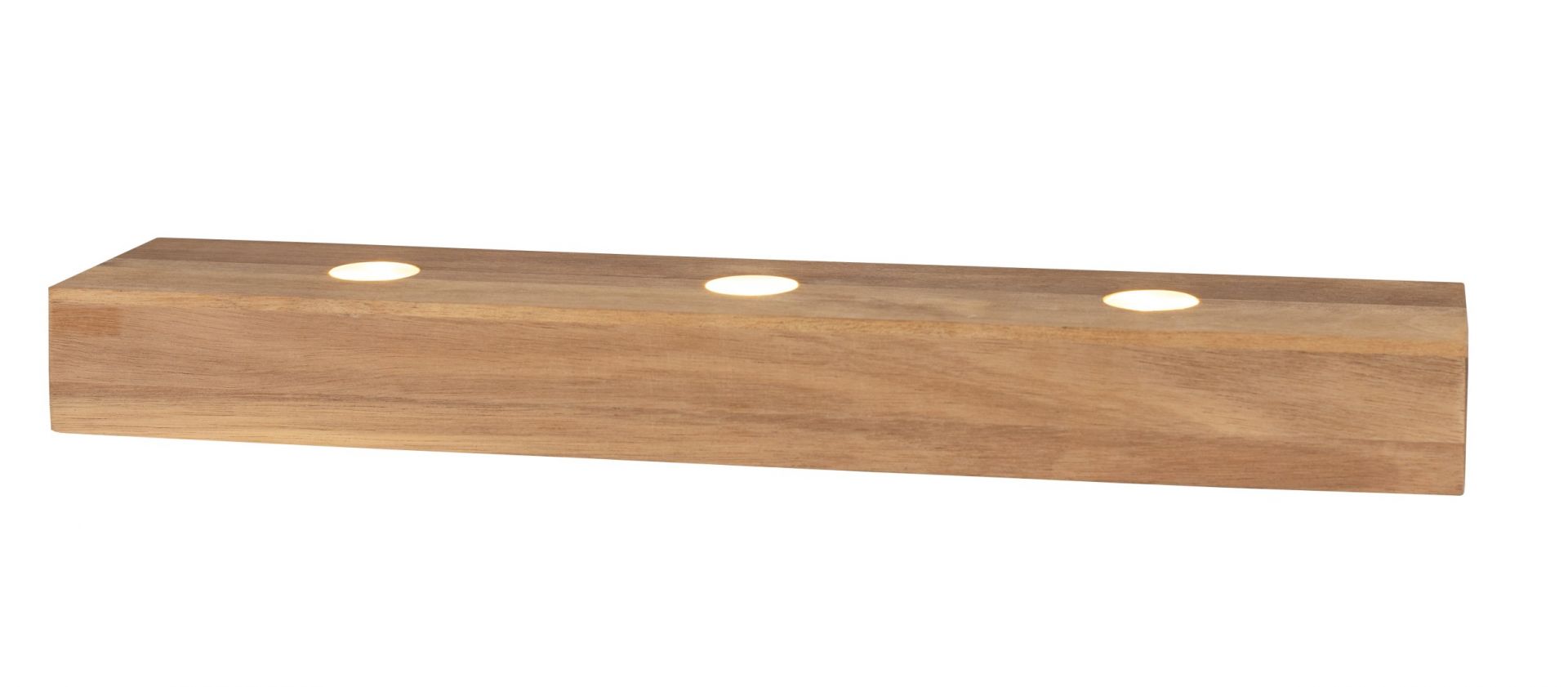 LED-Lichtleiste / Holzleiste 3er für Poesielicht Lichthäuser und Lichttüten Räder  