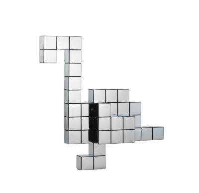 Panton Cubes Flamingo Chrom Skulptur / Tierfigur Vitra
