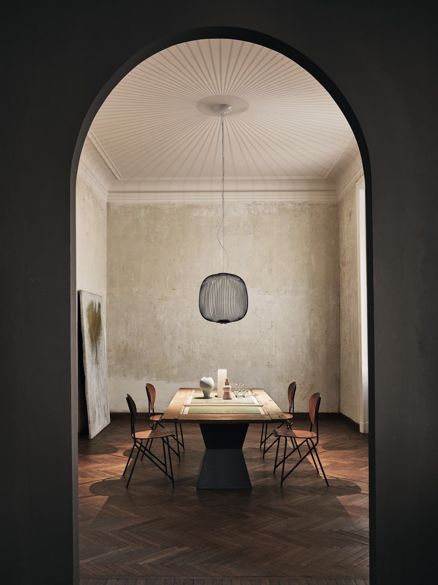Spokes 2 LED Pendelleuchte Foscarini Weiss
