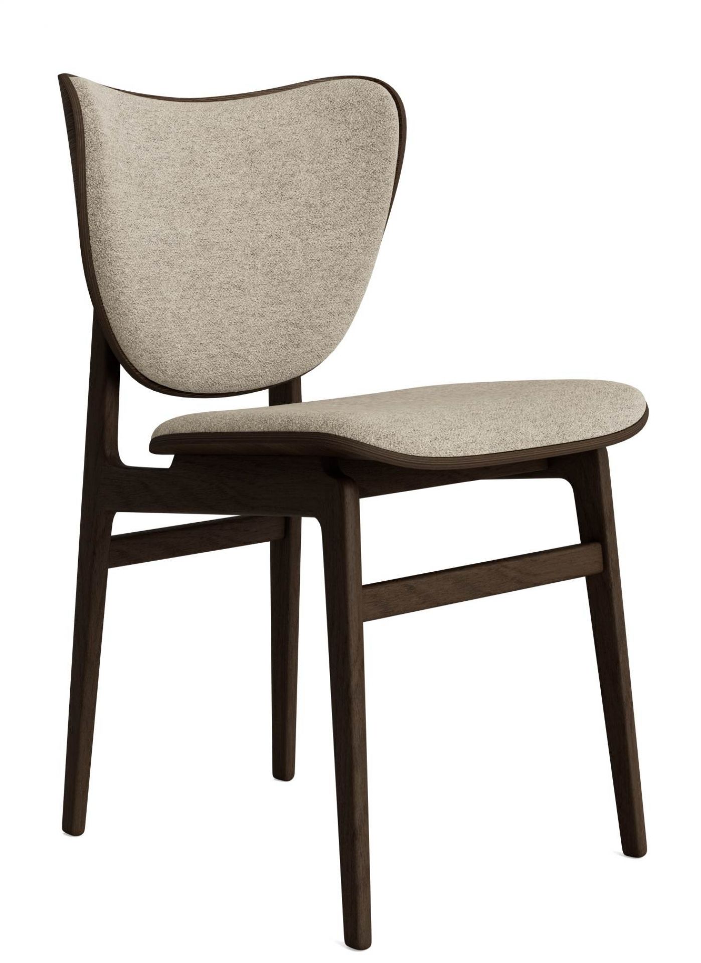 Elephant Dining Chair Stuhl Stoffbezug Norr11 Eiche dunkel gebeizt Boucle 03