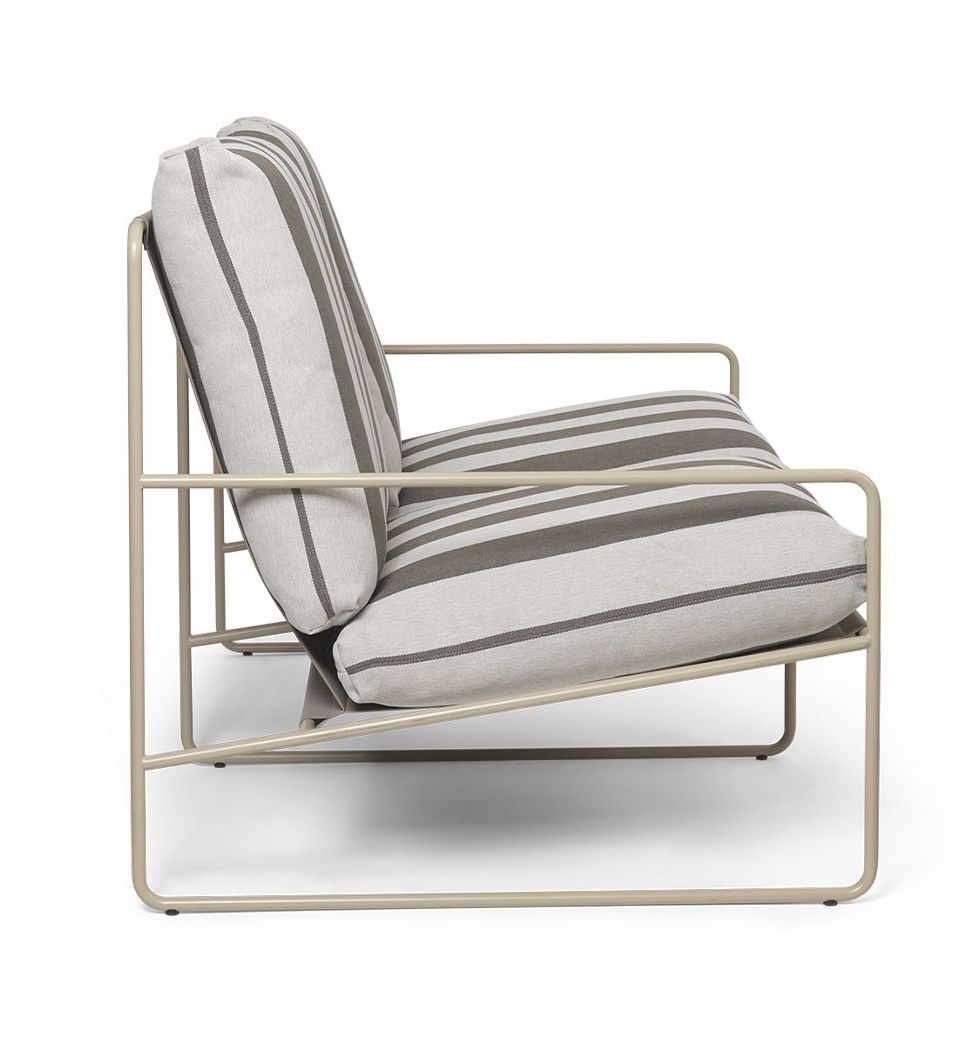 Desert 2-Sitzer Outdoor Sofa Stripe Gestell Cashmere Ferm Living