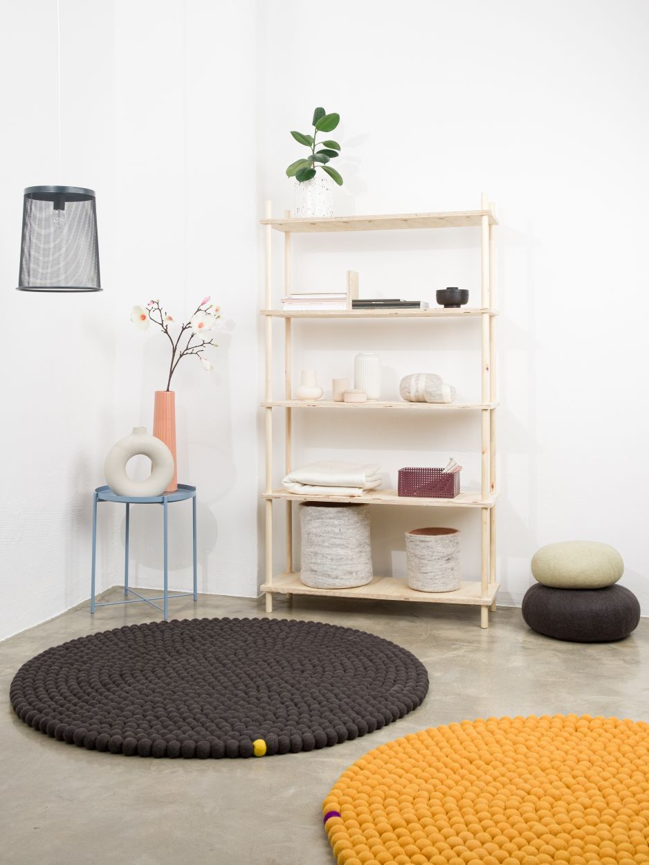 Big One Rund Filzteppich Ø 160 cm myfelt Anthrazit