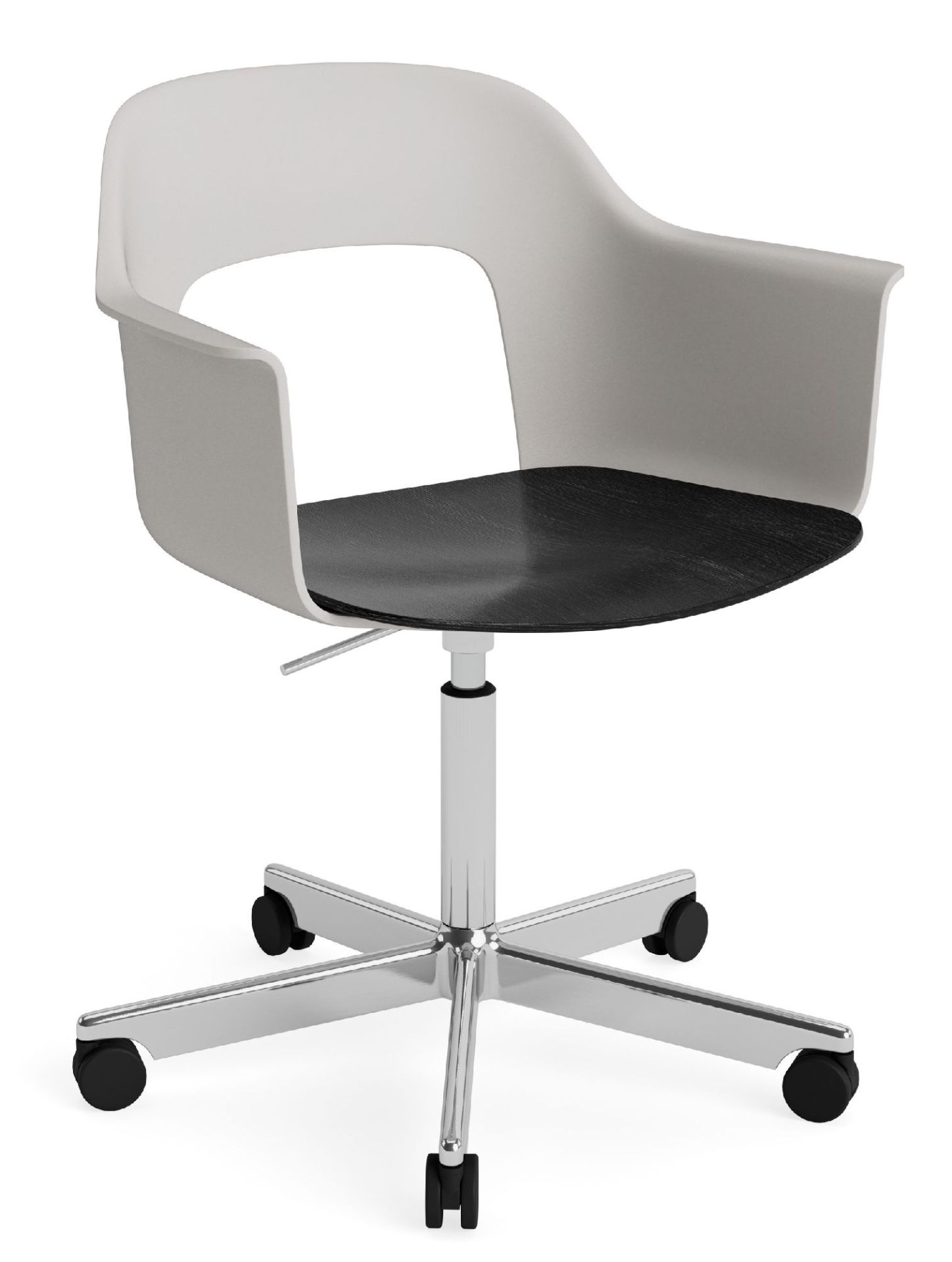 Layout Armchair 242 Armlehnstuhl 4-Sternfuß Gasfeder mit Drehfunktion Hay