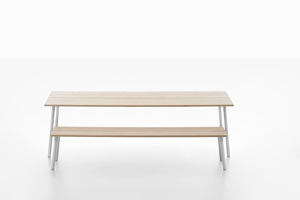 Run Bench 3-Sitzer Bank Emeco Aluminium/Akkoya