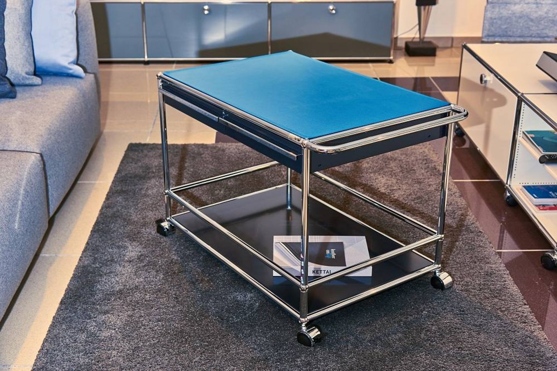 Lederauflage für USM Servierwagen 75x50 cm Leather on Top