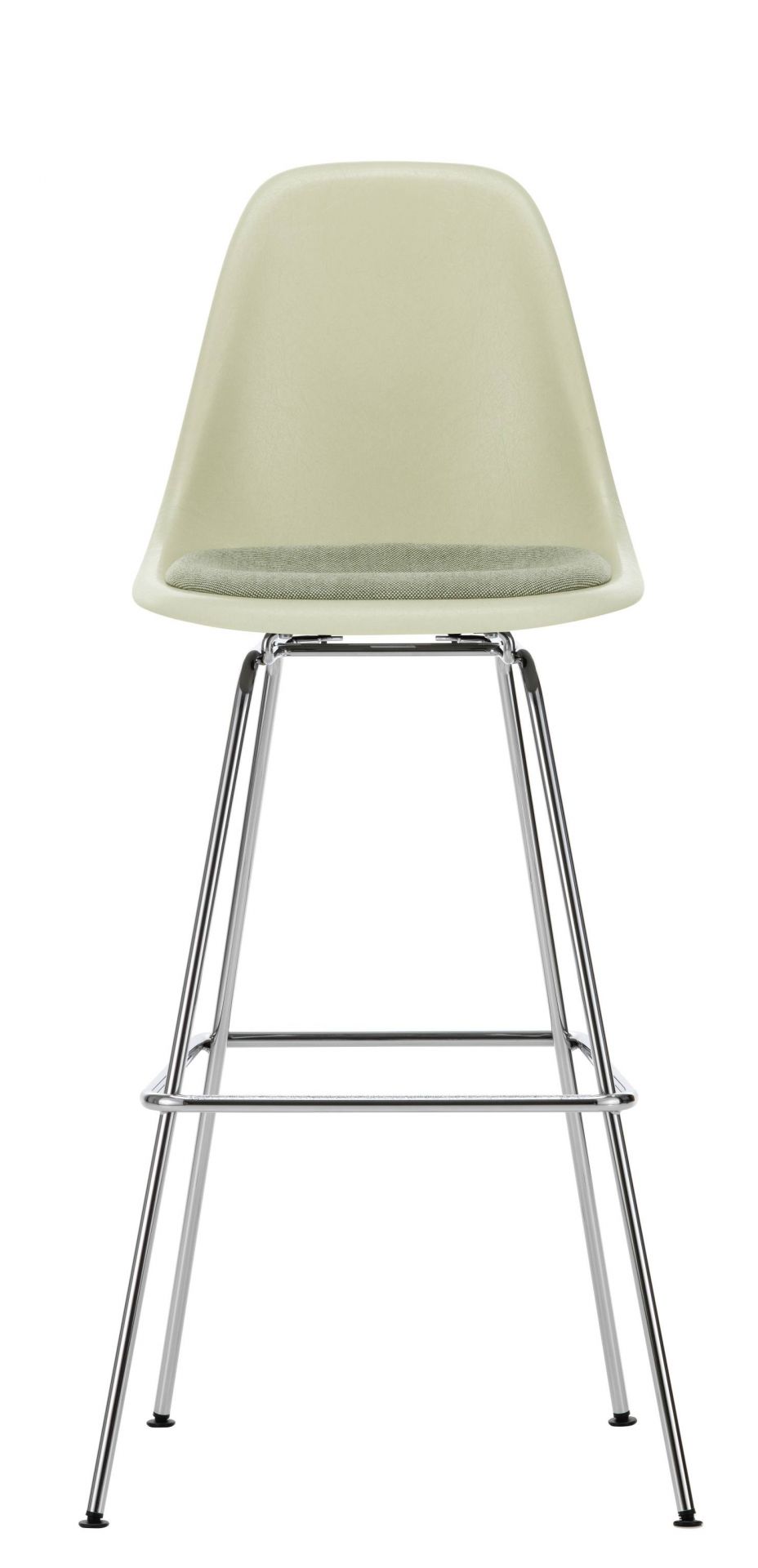Eames Fiberglass Bar Stool High Barhocker mit Sitzpolster Vitra