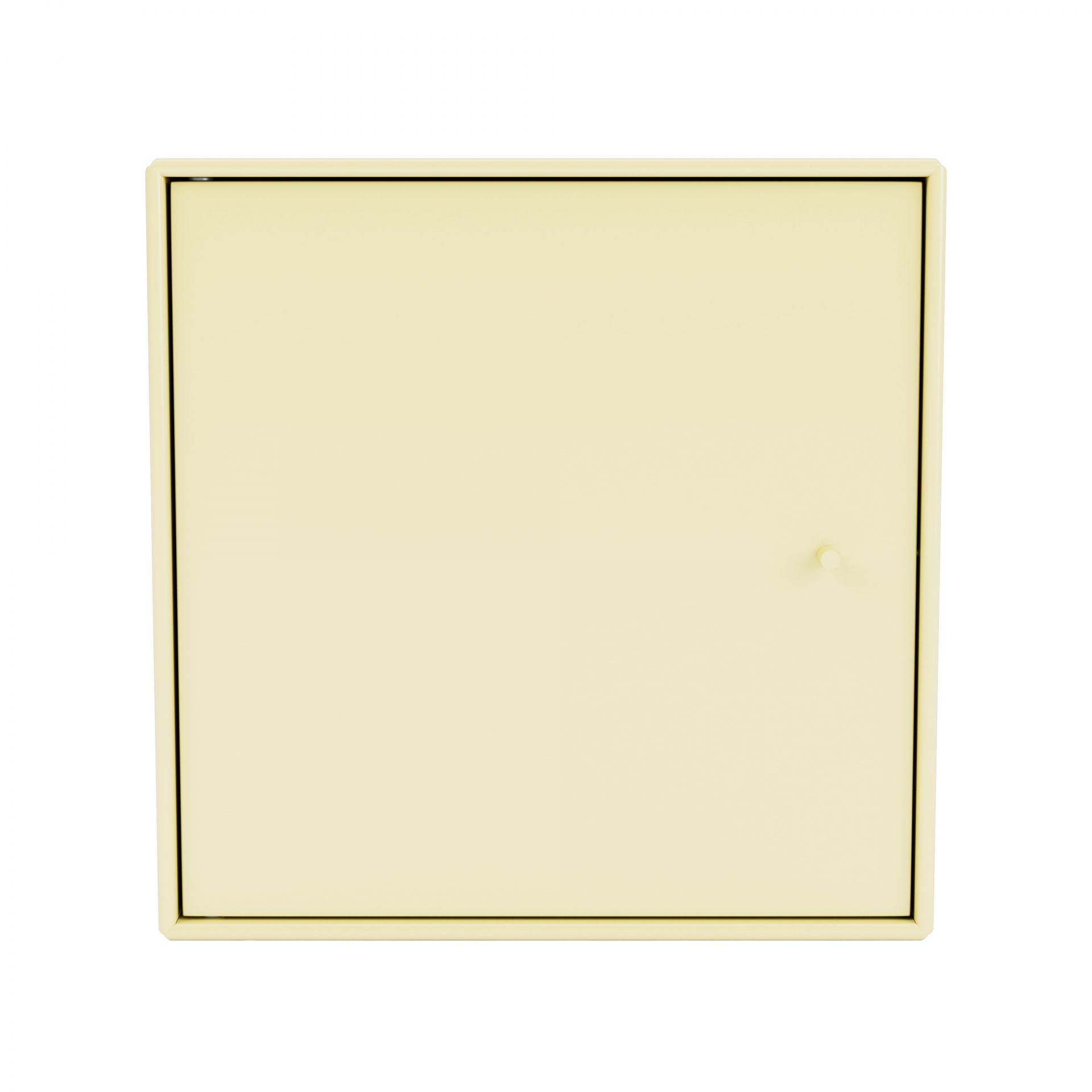 Mini Modul in Kamille Montana Farbe mit Tür. Schrank für modulare Möbel und Aufbewahrung.