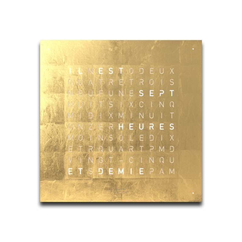 Frontcover für Earth 45 Wanduhr / Zeitobjekt Französisch QLOCKTWO