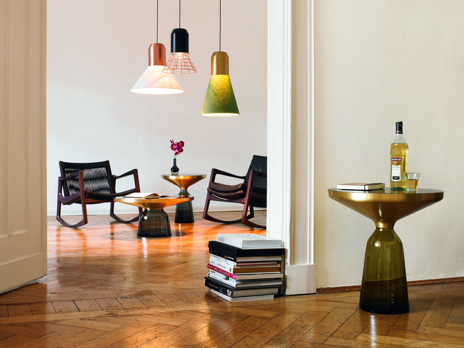 Bell Coffee Table Couchtisch Messing Olivgrün ClassiCon