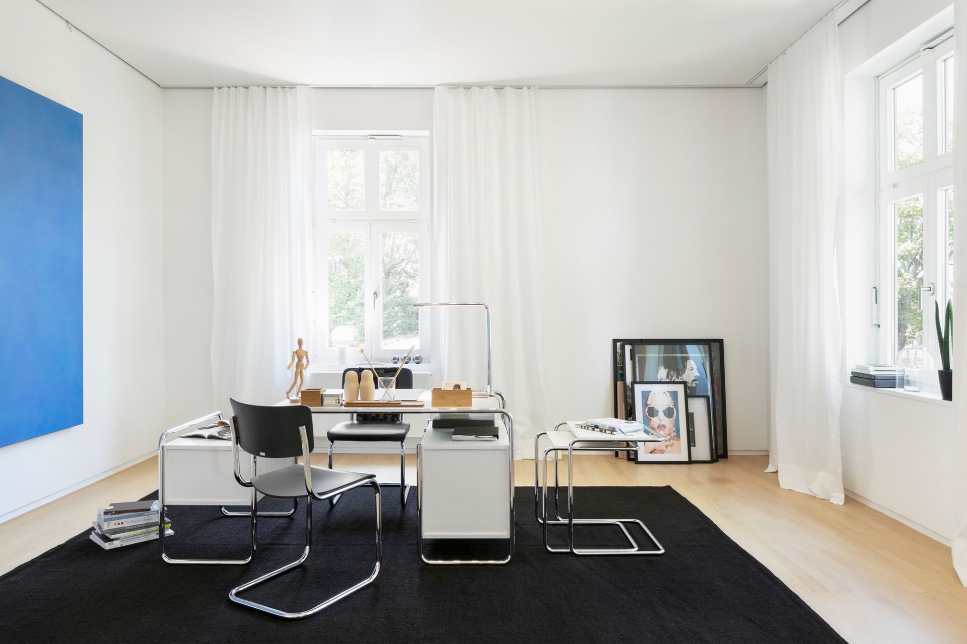S 43 Stahlrohr Klassiker Freischwinger Thonet Buche natur - Chrom