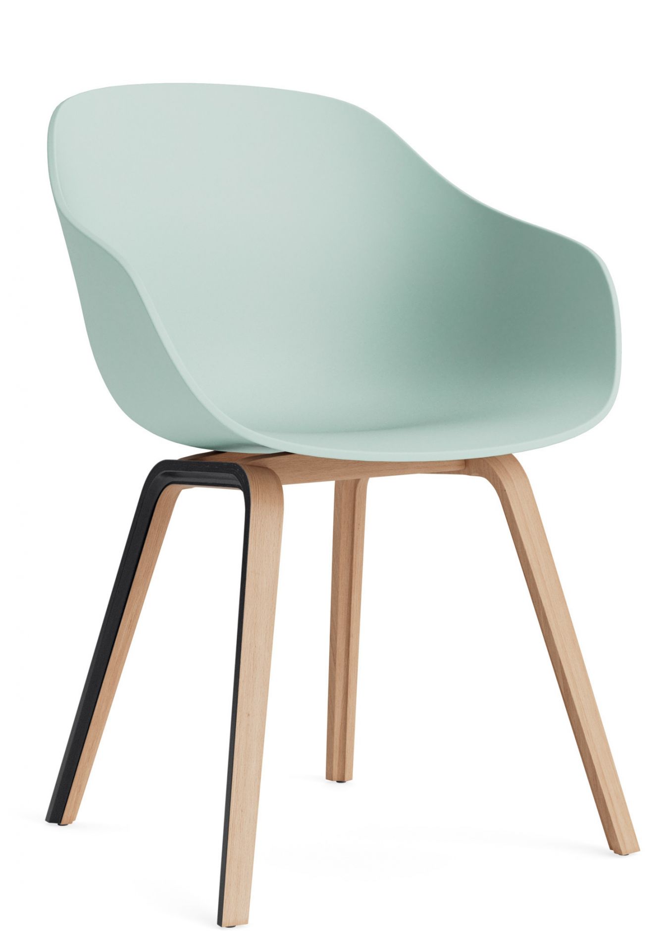 About A Chair AAC 222 Stuhl in Dusty Mint mit Eichenholzbeinen. Designstuhl für Esszimmer.