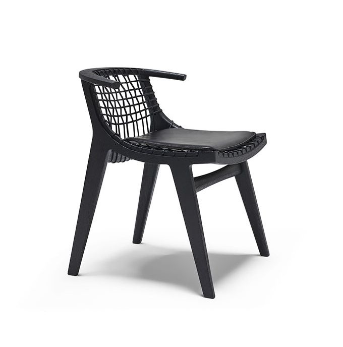 Klismos Stuhl schwarz mit Filzgleiter Knoll International Klismos Stuhl schwarz mit Filzgleiter Knoll International