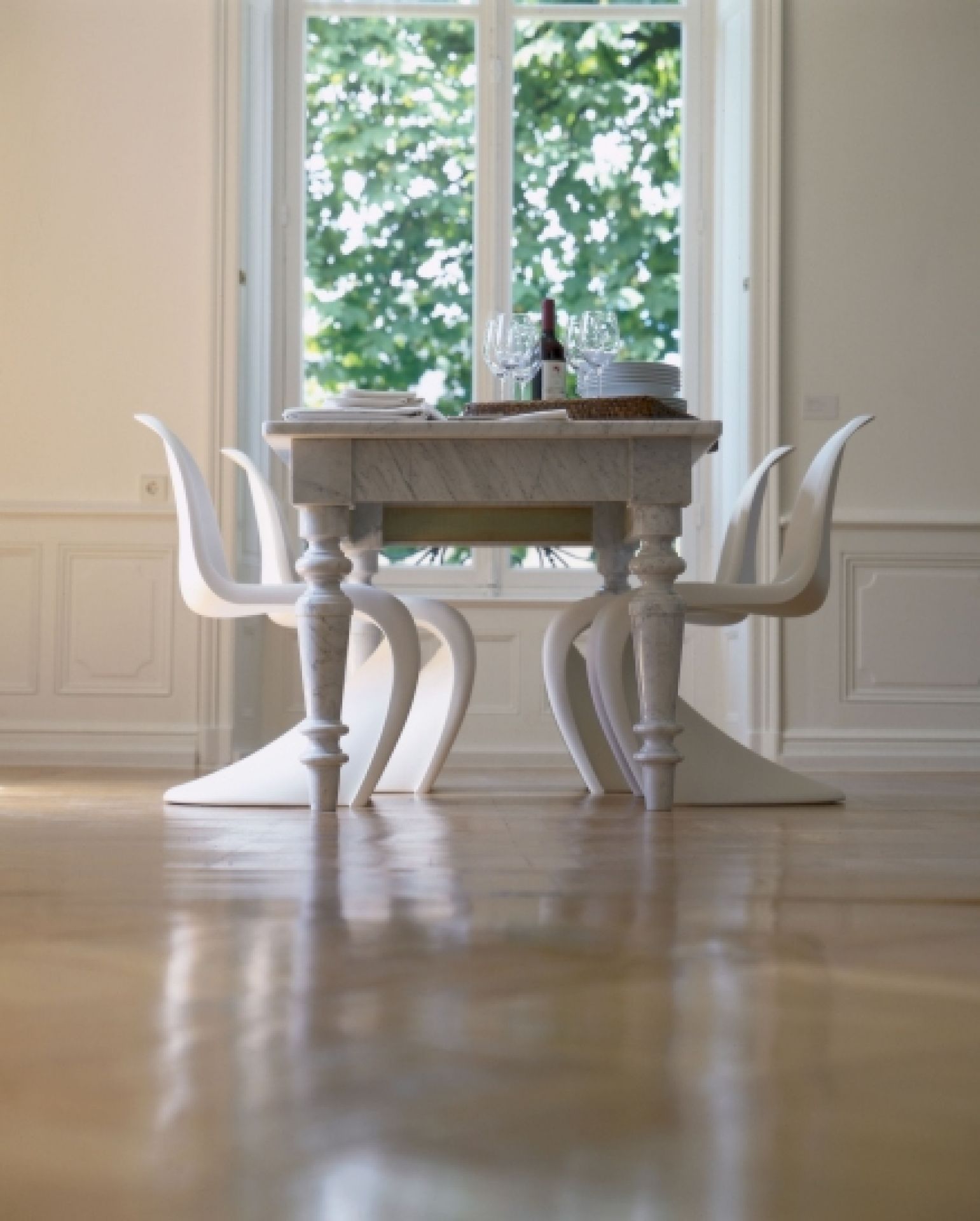 Panton Chair Kunststoff Stuhl Vitra NEUE HÖHE